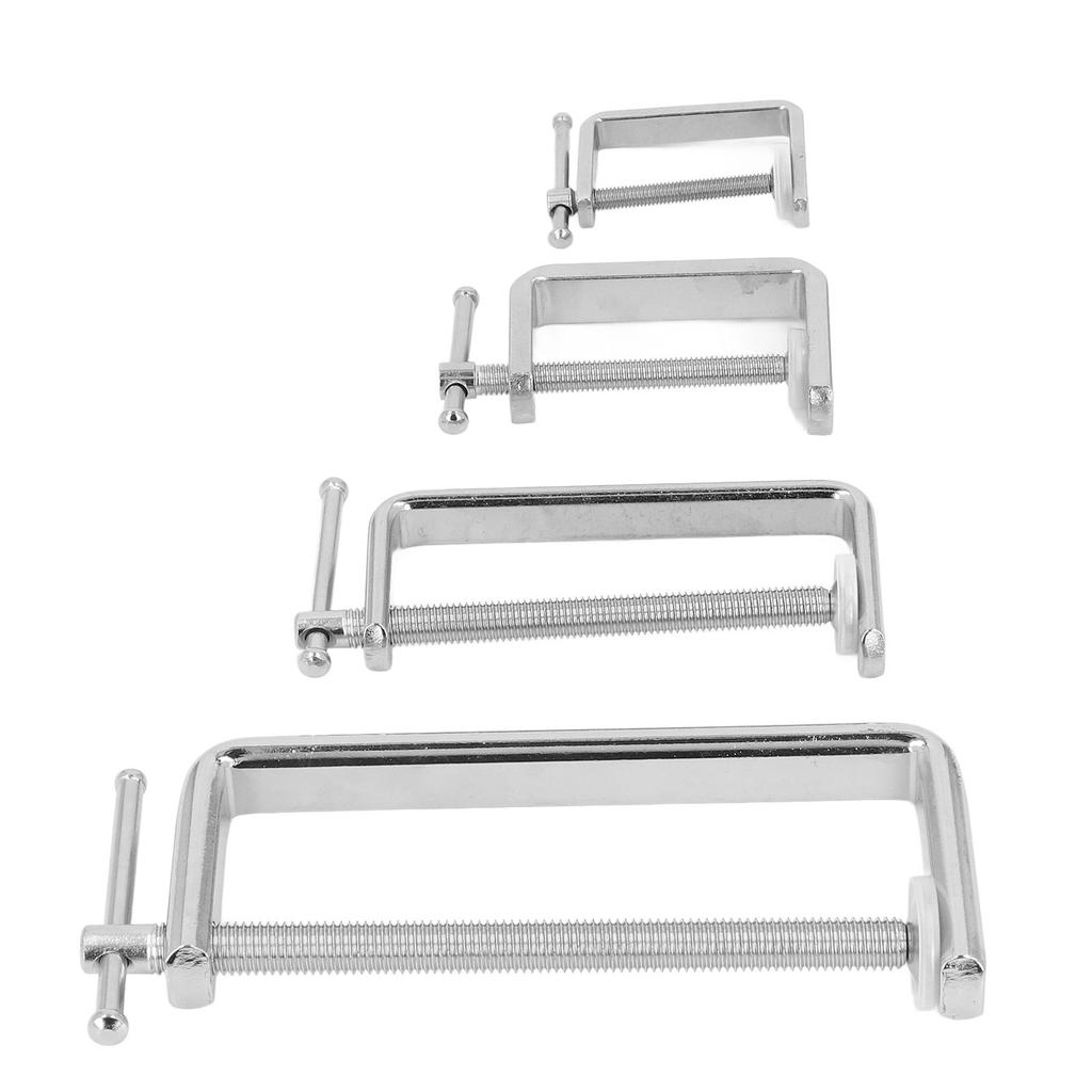 Набор из 4 шт. Промышленная С-струбцина Нескользящий коврик Быстрая фиксация С-струбцина из стали A3 для мастерской