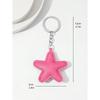 1pc Unisex Five-Pointed Star Keychain With PU & Padding Star Pendant Couple Gift Bag Decoration Hanging Ornament