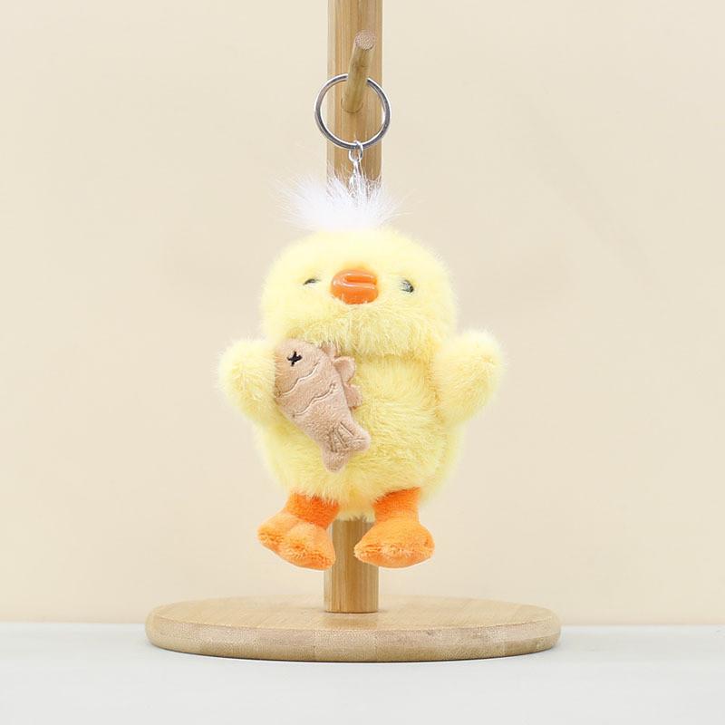 Charming Plush Animal Keychain Adorable Dog Cute Bunny Chick And Bear Doll