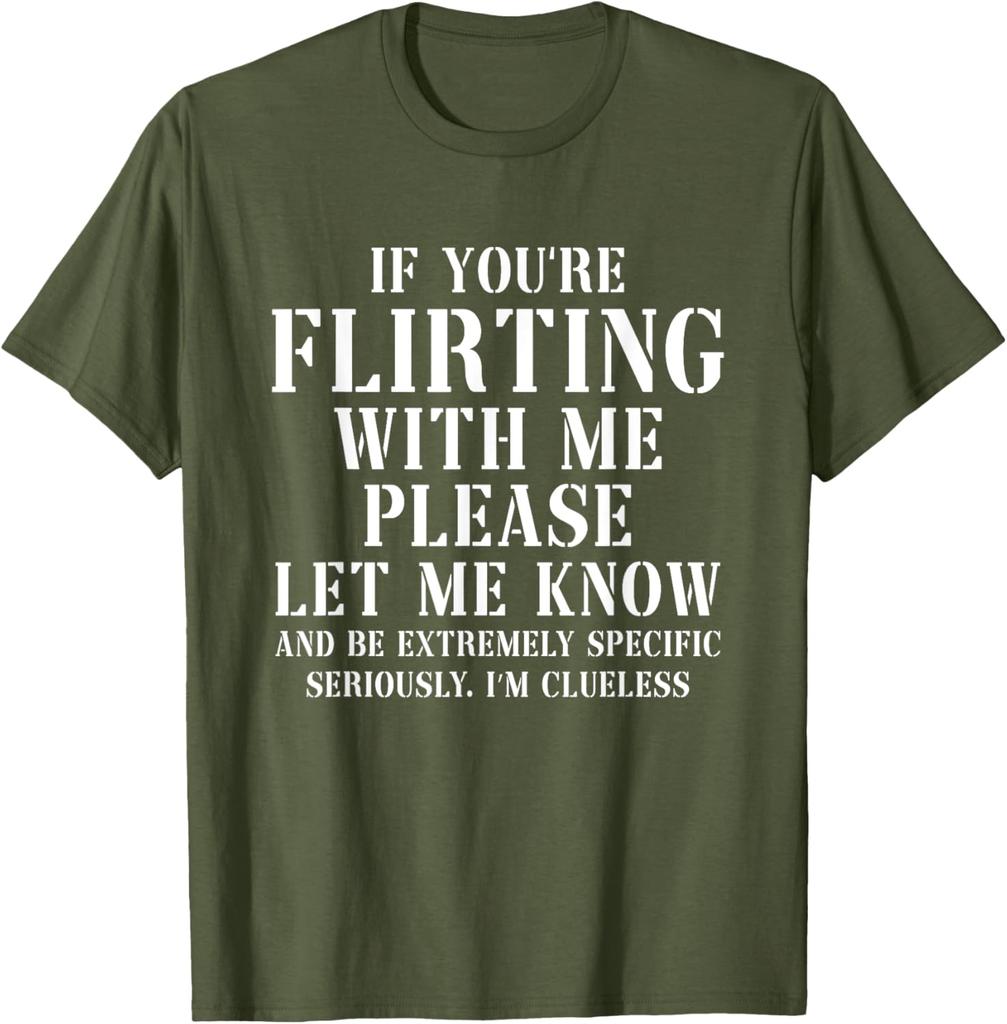 If You're Flirting With Me Please Let Me Know T-Shirt Tshirt Haikyuu Graphic Tees Women's T-shirts Fashion Pure Cotton 82978