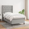 3131625 vidaXL Divan Bed with Mattress Light Grey 80x200 Cm Fabric
