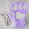 Winter Warm Fingerless Gloves Lovely Sweet Bear Paw Thickened Plush Half Finger Glove Multicolor Fluffy Soft Cat Claw Mittens