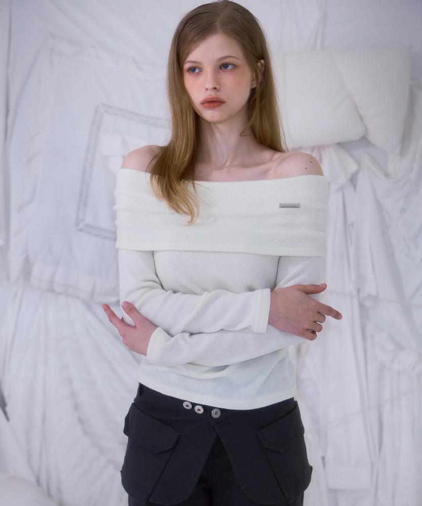 ROSEFRANTZ Wool Off Shoulder Knit [Ivory]