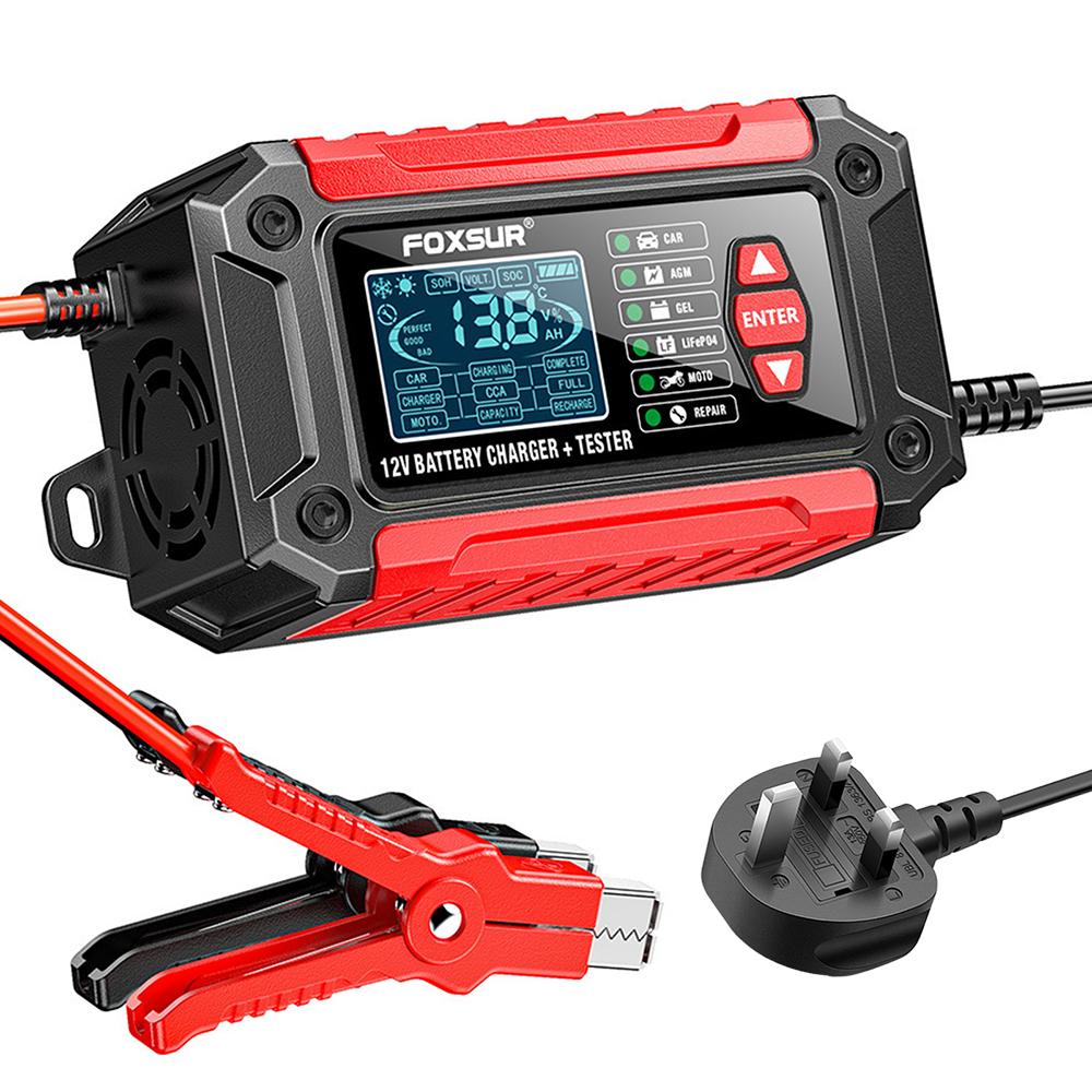 2 в 1 автомобильный зарядное устройство тестер 12 В/24 В CCA SOH SOC анализатор комплект для AGM GEL LiFePO4 мотоцикла автомобильного транспортного средства