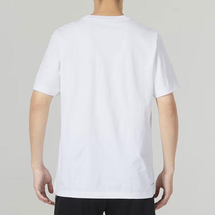 Футболка с коротким рукавом и принтом логотипа серии Li Ning Badminton, унисекс, белая, AHST699-1