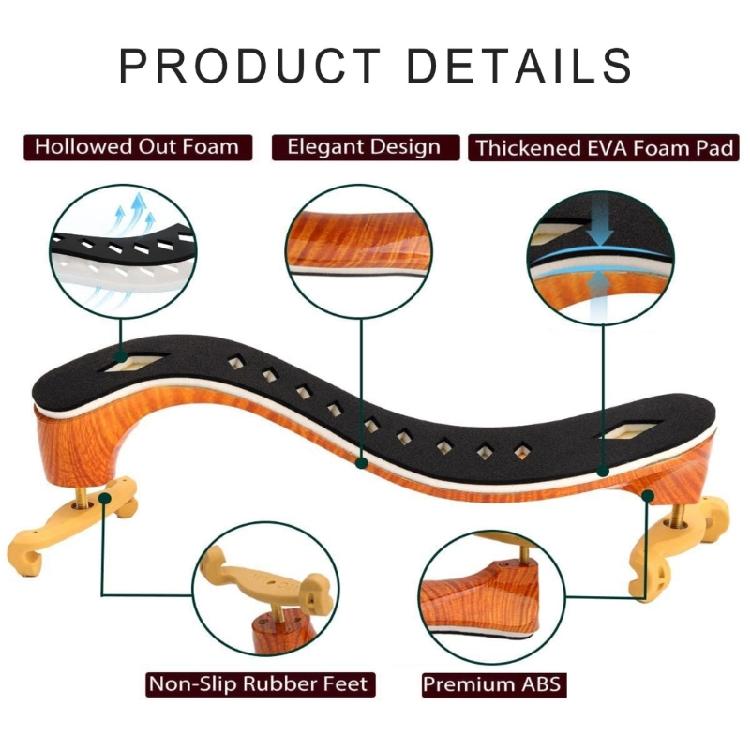 Регулируемые профессиональные подплечники для скрипки размеров 3/4-4/4 1/4-1/2