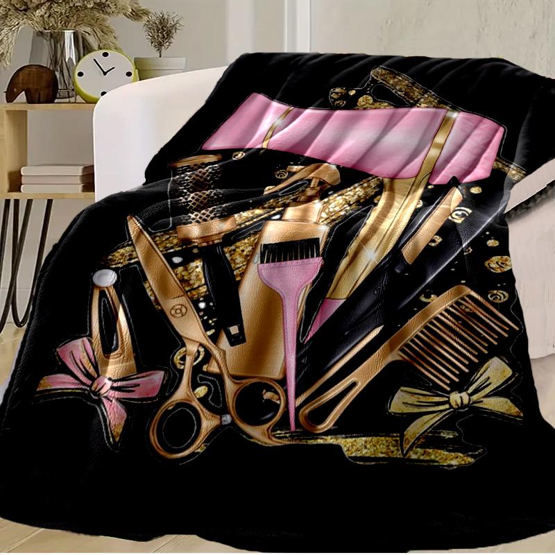 Hair Styling Essentials Blanket Flannel Blanket for Bed, Sofa, Camping, Hiking, Picnic Essentials, Gift for Family Fan Gifts