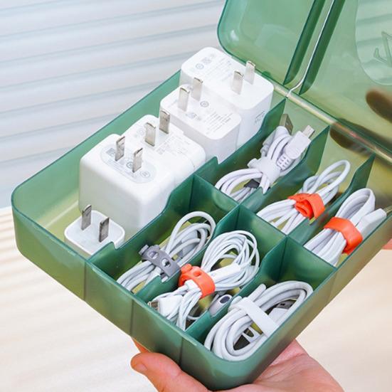 Ящик для хранения кабеля для передачи данных, адаптер, классификационный чехол, несколько отделений для хранения, шнур, зарядное устройство, органайзер