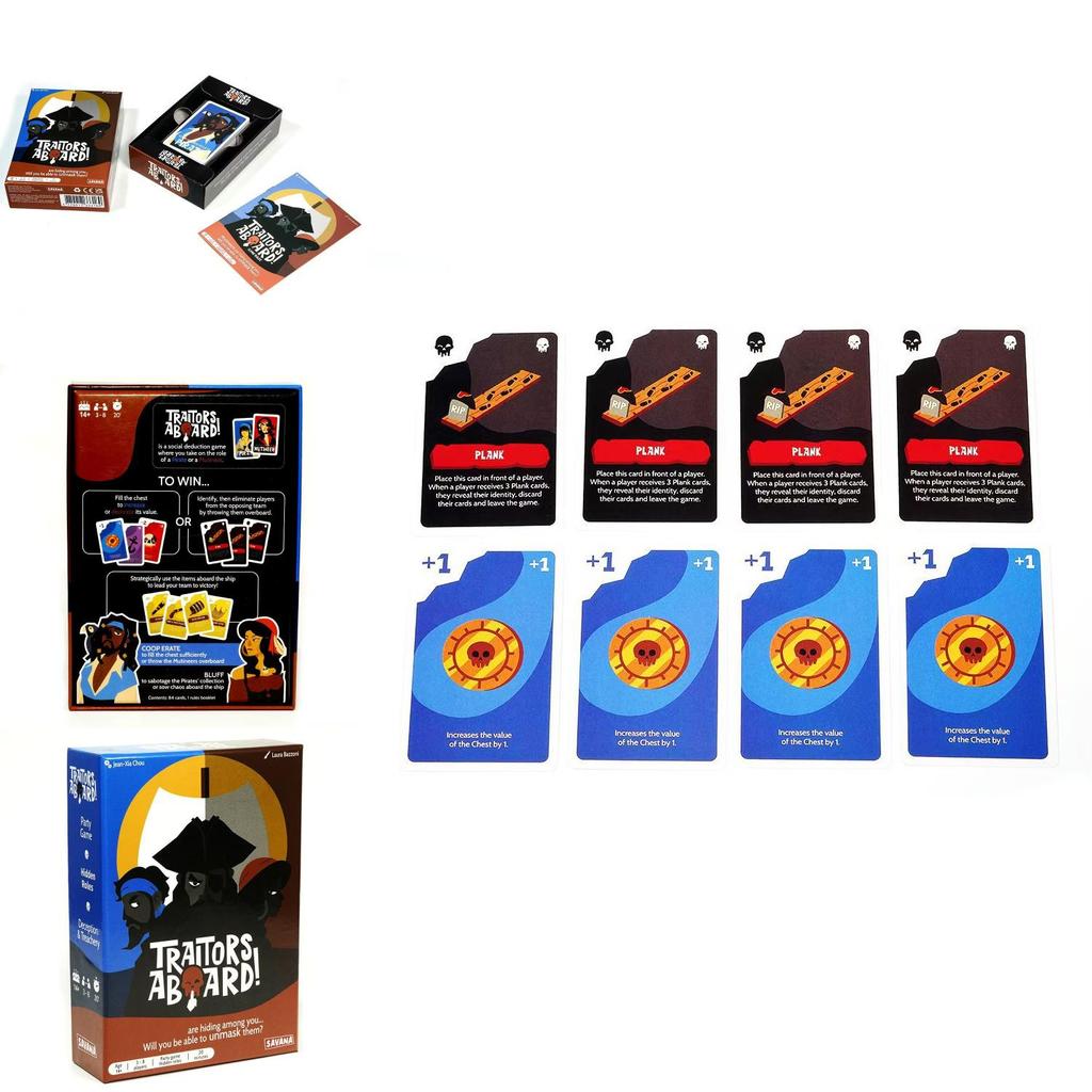 Traitor Aboard Card Game Made Of Cardboard For Home Use And Interactive Entertainment