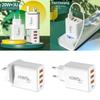 Быстрое зарядное устройство на 4 устройства: 3 порта USB-A, 1 порт USB-C, выходная мощность 40 Вт для телефонов, планшетов, ноутбуков