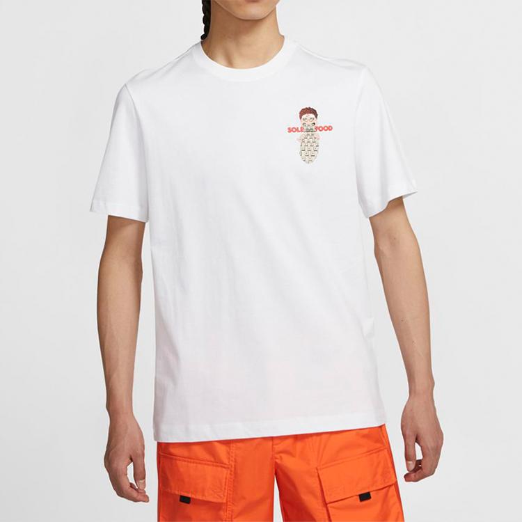 Nike Спортивная футболка с принтом Sole Food Food Truck, мужские топы, белые CW0435-100