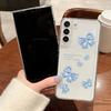 Bowknot Print Transparent Soft Silicone Phone Case For Samsung S25 Ultra S24 FE S23 A16 A36 A56 A55 A15 A25 Clear Shockproof Lens Protection Cover