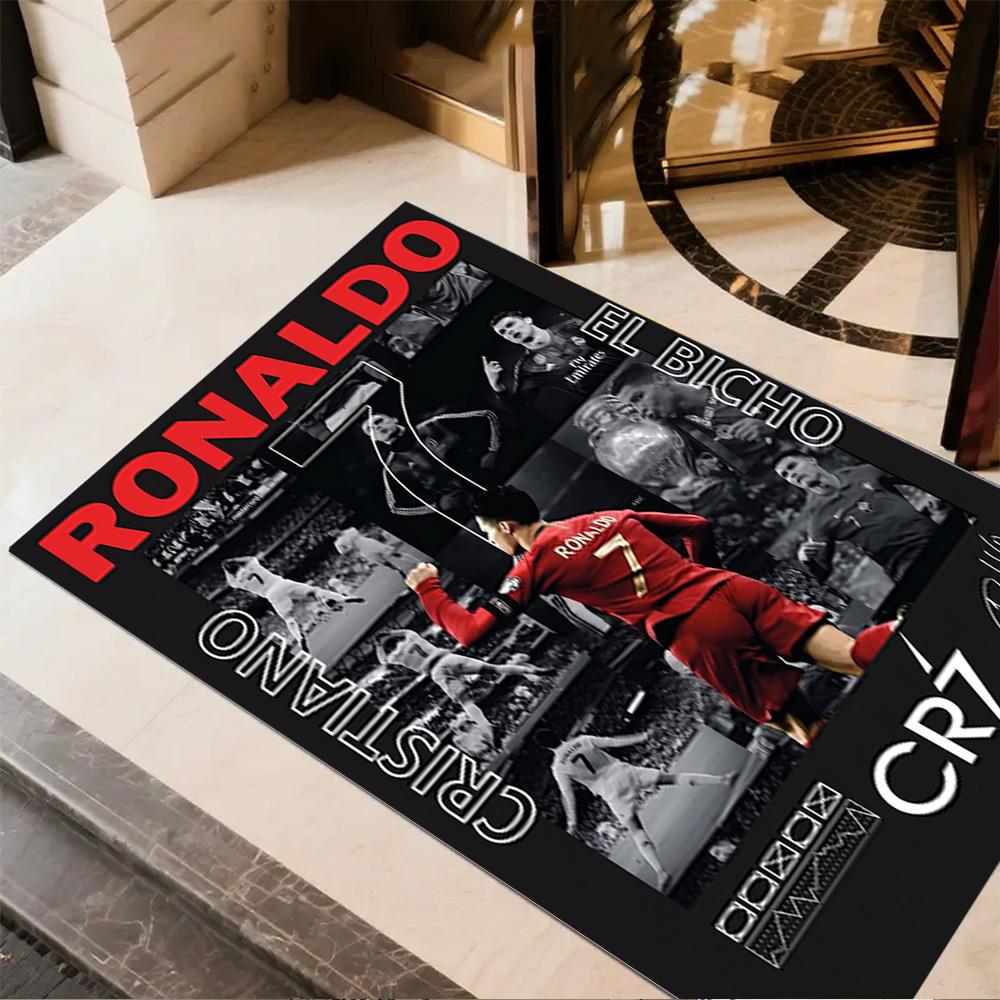 Ronaldo's Golden Legacy Area Rug Perfect for Living Rooms Game Room Decorate room Outdoor Antislip Carpet Decorate Offices
