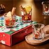 Yan value household water cup new net celebrity christmas cup cartoon Shochu glass glass creative gift box set