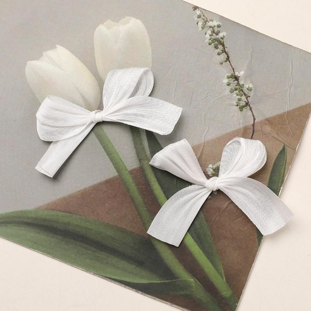 10Pcs Fashion Net Yarn Butterfly Knot Hair Clip Bow Knot DIY Bowknot Decor Materials Pearlescent Satin Ribbon Girls