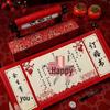 Chinese Handwritten Marriage & Engagement Scrolls: Custom Commemorative Betrothal Letters & Date Books