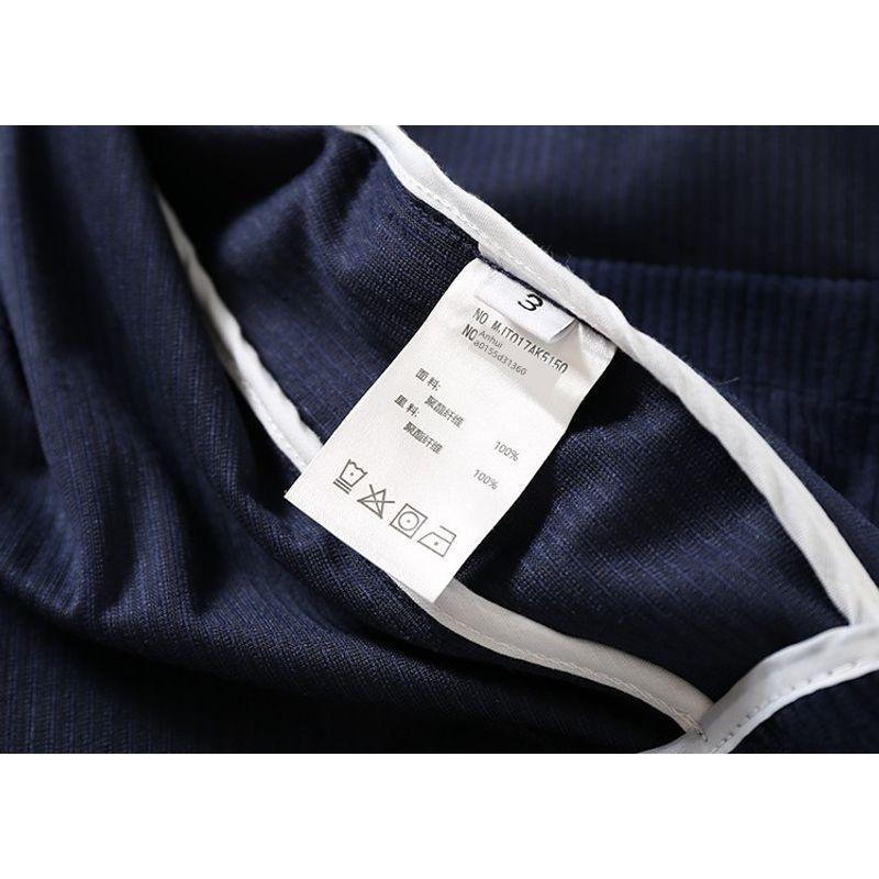 TB Внешняя торговля Остатки Четыре полоски Лацкан Длинный рукав Рубашка