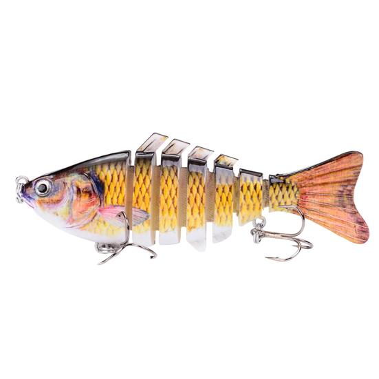 1/2/3/5Pcs 10CM/15.5G Multi-Jointed Fishing Lure with Hooks Realistic 7-Section Swimbait Plastic Artificial Bait Freshwater Saltwater Accessories