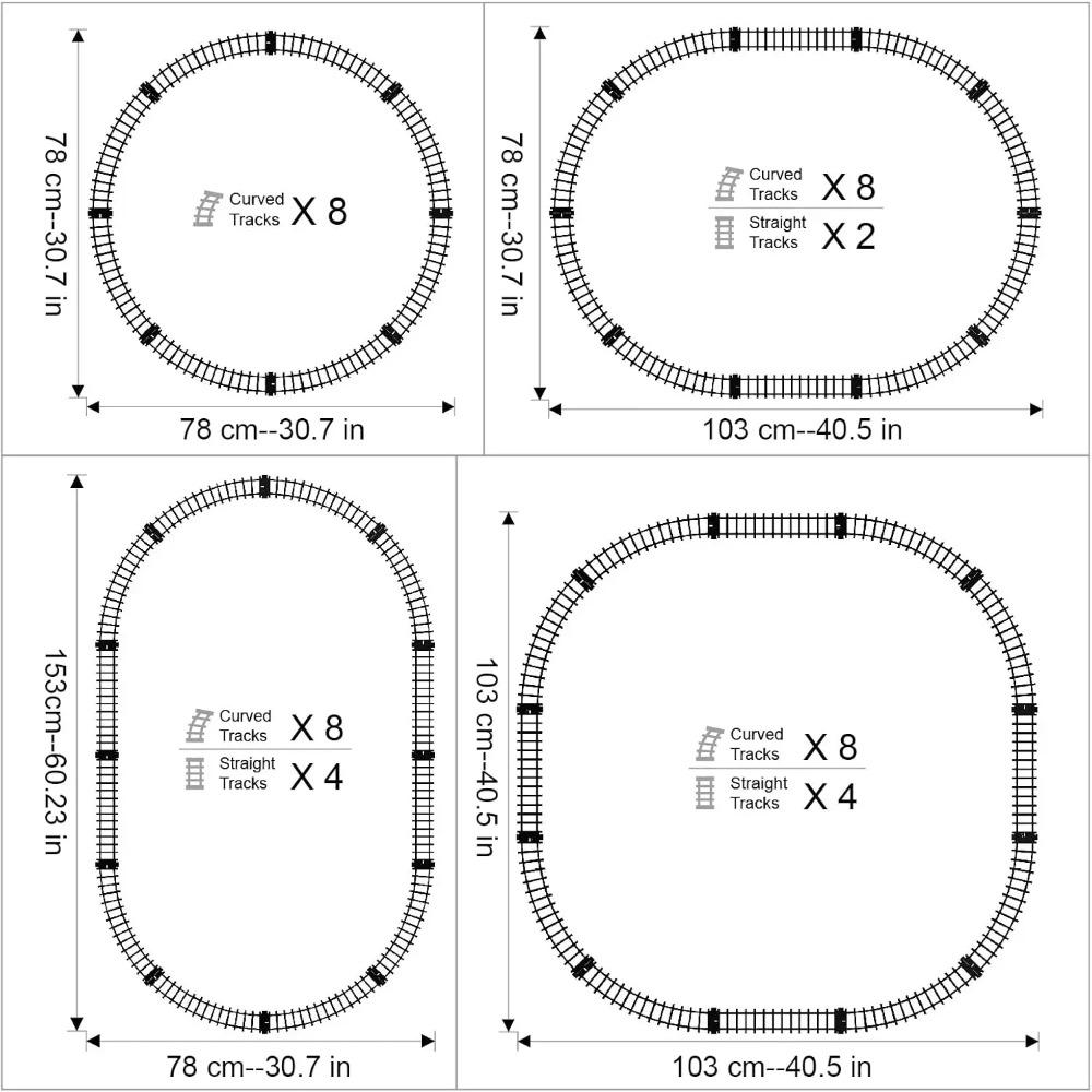 Расширительный набор рельсового пути шириной 5 см для Railway King Классический Городской Поезд Гибкие Рельсы Прямые Изогнутые Рельсы Строительный Блок Игрушка