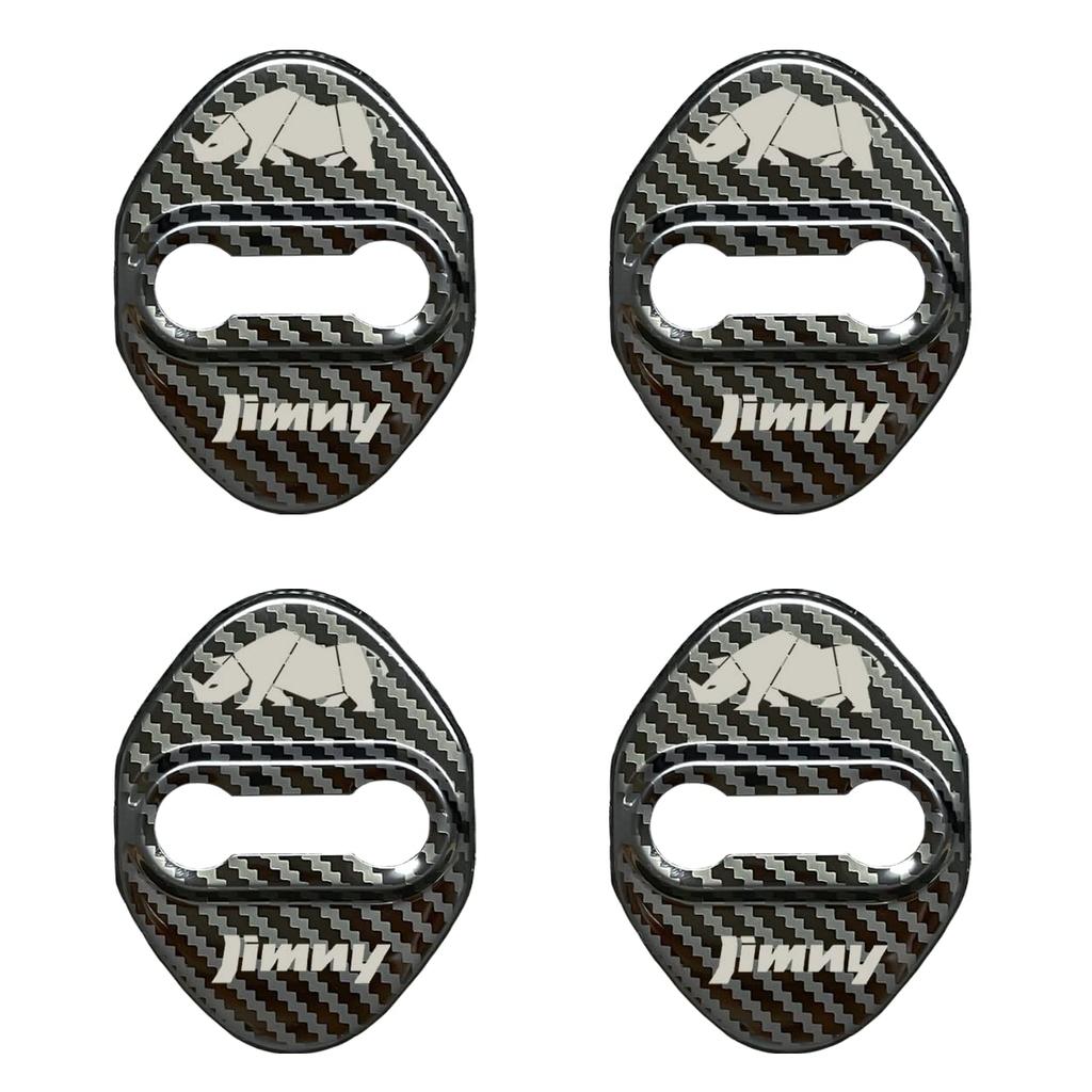 Haoshilianfa Door Striker Covers for New Suzuki Jimny JB64 and Jimny Sierra Stainless Steel Door Lock Easy Set of 4 JB74, Covers, Installation,