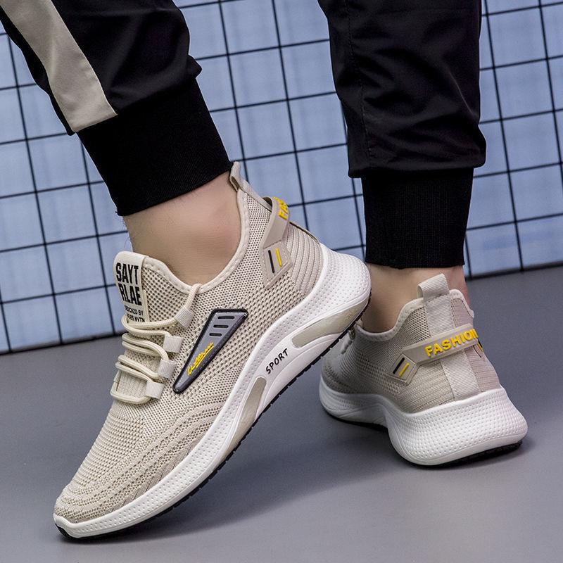 Мужская спортивная обувь 2024 года, новая повседневная обувь из сетчатой ткани с мягкой подошвой, импортная торговля, удобные кроссовки, модная мужская обувь