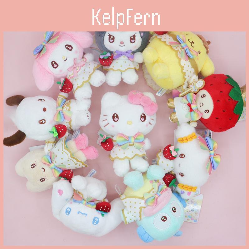 Sanrio Strawberry News Куроми Плюшевая Игрушка Брелок для Сумки С Мягким Коротким Мехом Для Детей