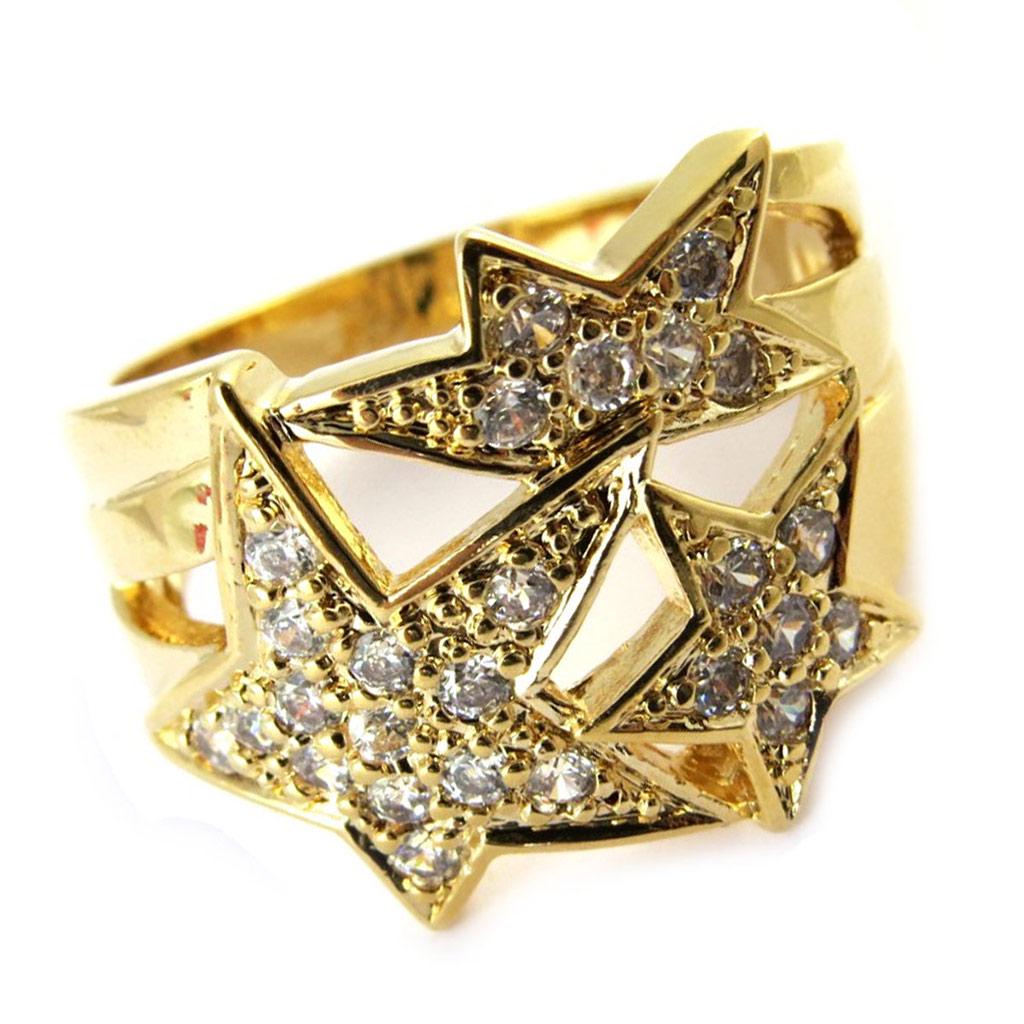 Gold Plated Ring 'Sublime Stars'