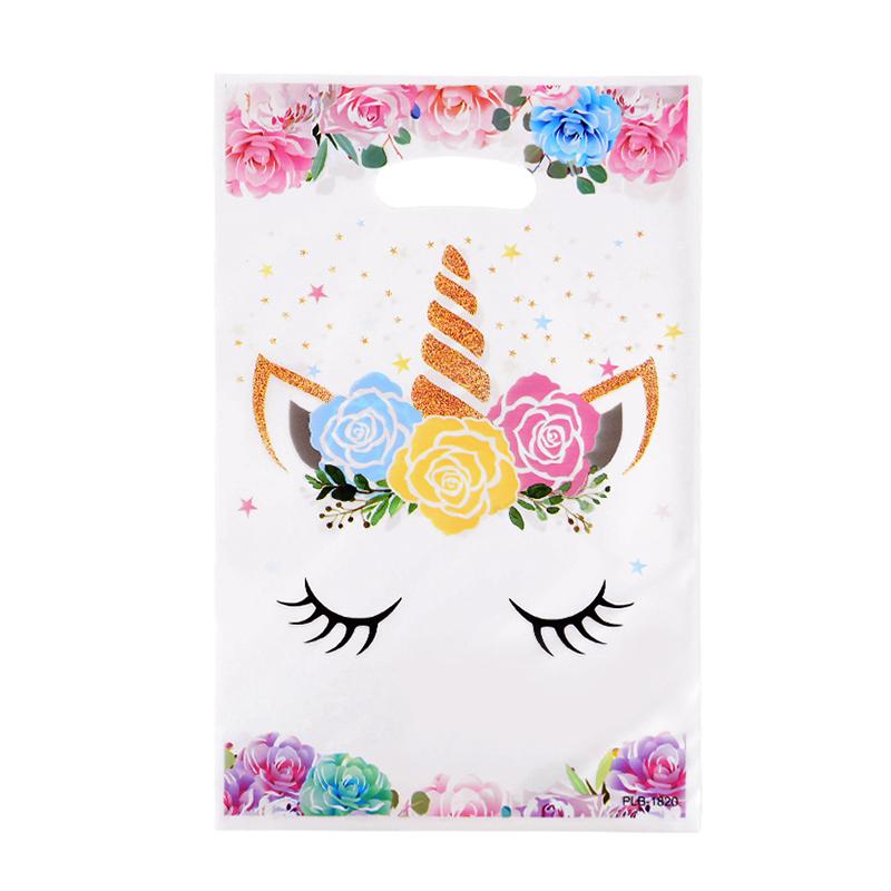 10-30 шт. Единорог конфетный мешок подарочные пакеты для упаковки печенья детские единороги тематика день рождения принадлежности свадьба украшение для детского душа