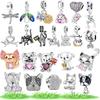 Autumnwinter New Copper Cute Dog Cat Monkey Little Rabbit Charm Pendant Beads Fit For Bracelets Necklaces Diy Fine Jewelry