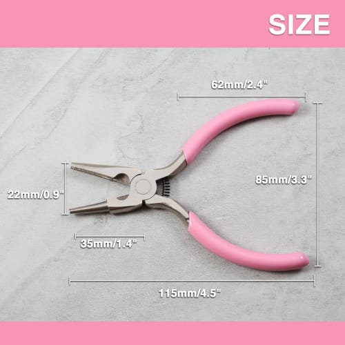 LEONTOOL Pin Bending Pliers, Round Nose Pliers with Groove, Single-Sided Round Nose Pliers, Wire Loop Pliers with Circular Cutting Blade, Single-Sided