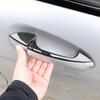 4 х углеродного волокна ABS хромированная отделка дверной ручки автомобиля для Mercedes Benz A GLK GL ML C Class W204 X204 W176 с логотипом автомобиля