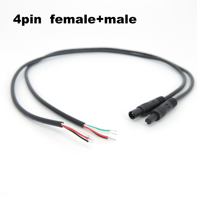 DIY 4Pin 5Pin 6Pin Jack Car DVR Camera Extension Cable HD Monitor Vehicle Rear View/Back Up Camera Wire Male Female Plug Cord