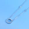 Ожерелье Ювелирные изделия для женщин Универсальные высококачественные круглые полные бриллианты Темперамент Ключичная цепочка Аксессуары
