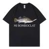 Смешная футболка с мемом Mi Bomboclat Fish, с коротким рукавом, для унисекс и FeУнисекс, студенческая, парная, из чистого хлопка