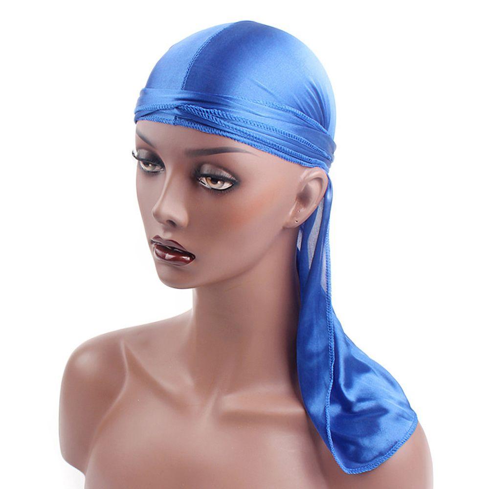 Men Women Elastic Cancer Head Scarf Pre-Tied Headwrap Turban Hijab Bandana Pirate Hat Silk Durag