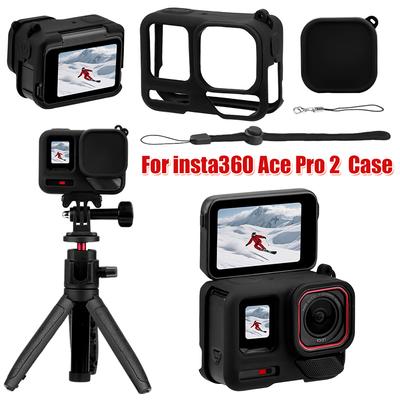 Для Insta360 Ace Pro2 Аксессуар Резиновый чехол для камеры с крышкой объектива Чехол-протектор для камеры Пылезащитный Защита спортивной камеры