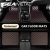 4PCS Car Floor Mats Waterproof Skidproof Floor Carpet PU Leather Floor Mat Front and Rear Carpet