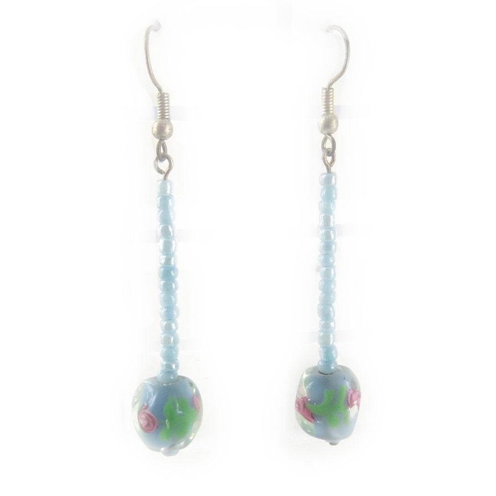 Les Trésors De Lily [D1128] — Дизайнерские серьги «Drops Kianda», синие