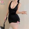 Sexy Underwear Pure Desire Temptation Straps Short Skirt Secretary Dress Sexy Hot Leak Back