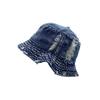 New Arrival Cotton Vintage Bucket Hats Image Washed Distressed Denim Raw Edge Hip-Hop Style Fisherman Cap Unisex Outdoor