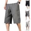 Мужские летние шорты-карго с несколькими карманами, повседневные укороченные брюки, быстросохнущие спортивные брюки средней длины