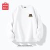 MINISO Men's Casual Crewneck Sweatshirt with Dazed Cat Logo