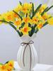 10 шт. букетов нарциссов, шелковые нарциссы, цветы для дома, сада, офиса, вечеринки, внутреннего, наружного, балкона, свадьбы, крыльца, своими руками, цветочный декор, искусственный шелковый цветок
