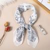 Luxury Spring New Imitated Silk Scarf Women Fashion 70cm Print Square Scarf Soft Satin Headband Shawl Wrap Hijab Foulard Ribbon