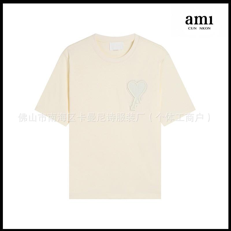 Unisex Cotton Short Sleeve T-Shirt Loose Fit Round Neck Heart Print Casual Tee 2025