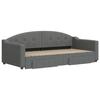 VidaXL Daybed with Trundle and Drawers Dark Grey 90x190 Cm Fabric 3197577