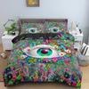 3D Blue Evil Eye Duvet Cover King Queen Size Psychedelic Magic Drawing Eyes Bedding Set Kids Teens Adults Polyester Quilt Cover