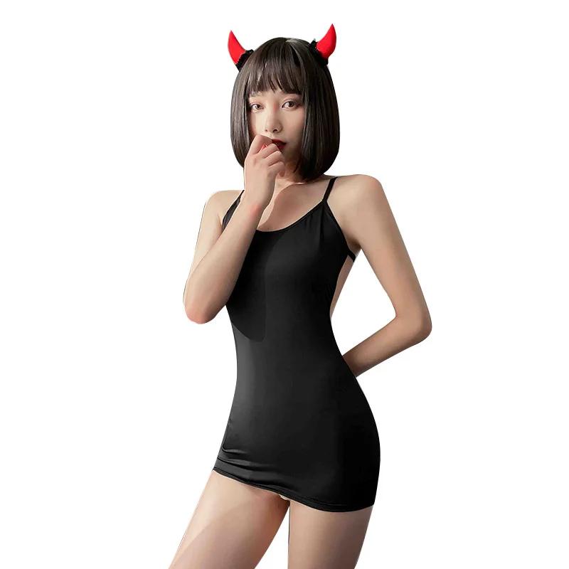 Сексуальное Платье-Бэбидолл С Открытой Спинкой Эротичная Короткая Юбка На Бретельках Соблазн Ночная Рубашка Костюмы Для Флирта Женские Порно Секс Взрослые Пижамы