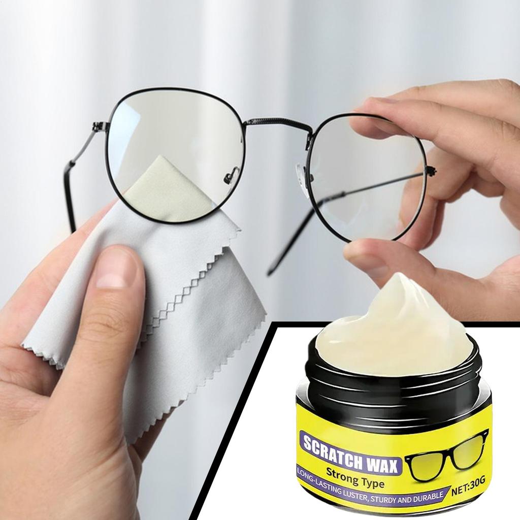Lens Scratch Remover 30g Glasses Grinding Repair Cleaner Eyewear Restoration Tool for Home Office School Road Trip Outdoor Daily