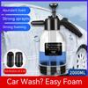 2L Hand Pump Foam Sprayer with 3 Types of Nozzle Hand Pneumatic Foam Cannon Snow Foam Car Wash Spray Bottle Car Window Cleaning